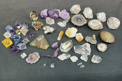 Fluorite, Quartz, Amethyst, Agate