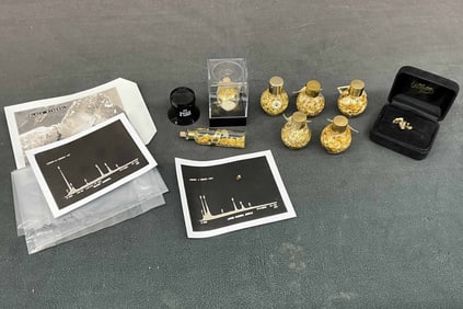 Gold, Nugget Tie Tack, Vials & More