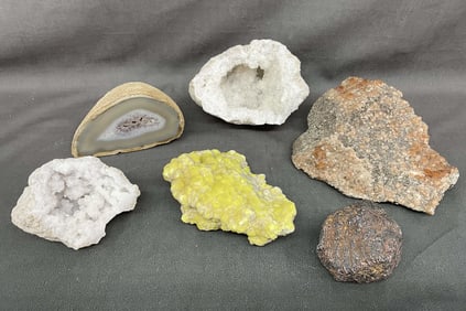 Sulfur, Citrine, Garnet