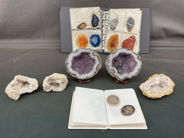 2 Albums Of Agate Slices & Geodes