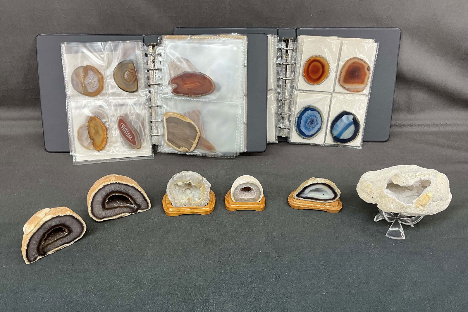 2 Agate Slice Albums, Geodes (1 of 13)