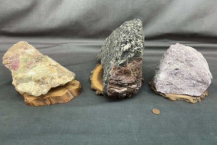 Garnet In Matrix, Tourmaline In Matrix