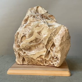 Angle Plated Quartz, Druzy, On Wood Stand