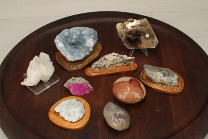 Polished Agate & Jasper, Druzy Prehenite