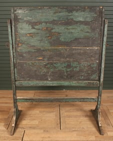 Antique Painted Wood Rotating School Display