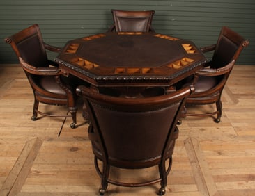 Poker Table and 4 Chairs Suite