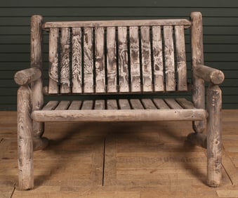 Vintage Adirondack Bench