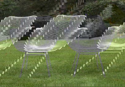 Pair Woodard Sculptura Arm Chairs