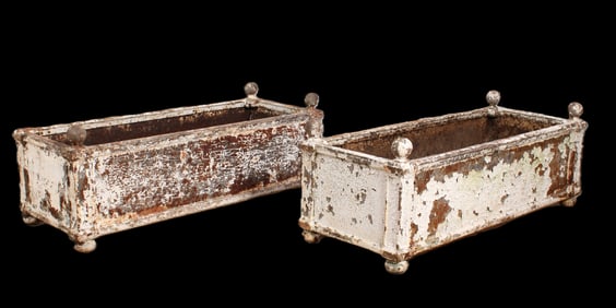Antique Cast Iron Terrace and Garden Planters