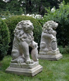 Carved Stone Lions