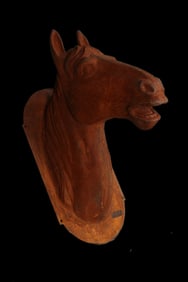Cast Iron Horse Head Mount, Equestrian Decor