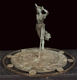Figural Bronze Sundial