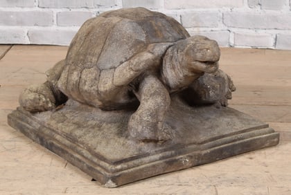 Figural Cast Stone Garden Tortoise