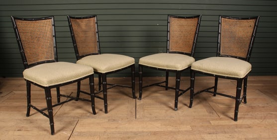 4 Faux Bamboo Chairs