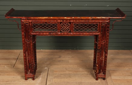 Painted Bamboo Console