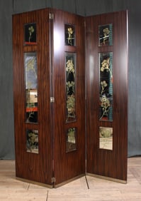 Mirrored 3 Panel Screen, Room Divider