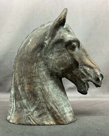 Figural Bronze Horse Head