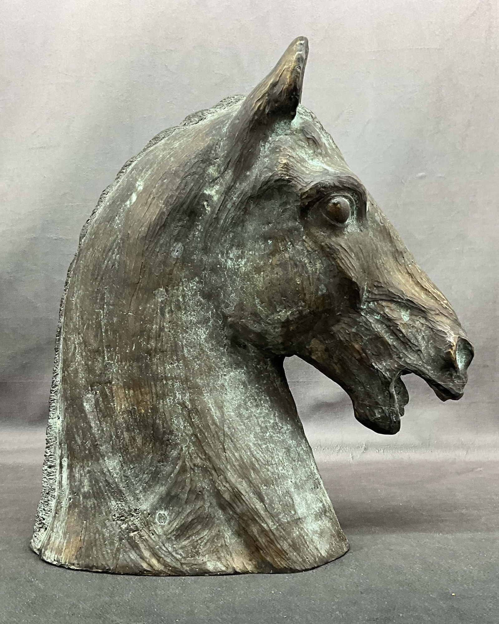 Figural Bronze Horse Head (1 of 10)