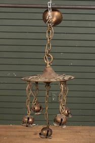 Art Nouveau Style Bronze Chandelier