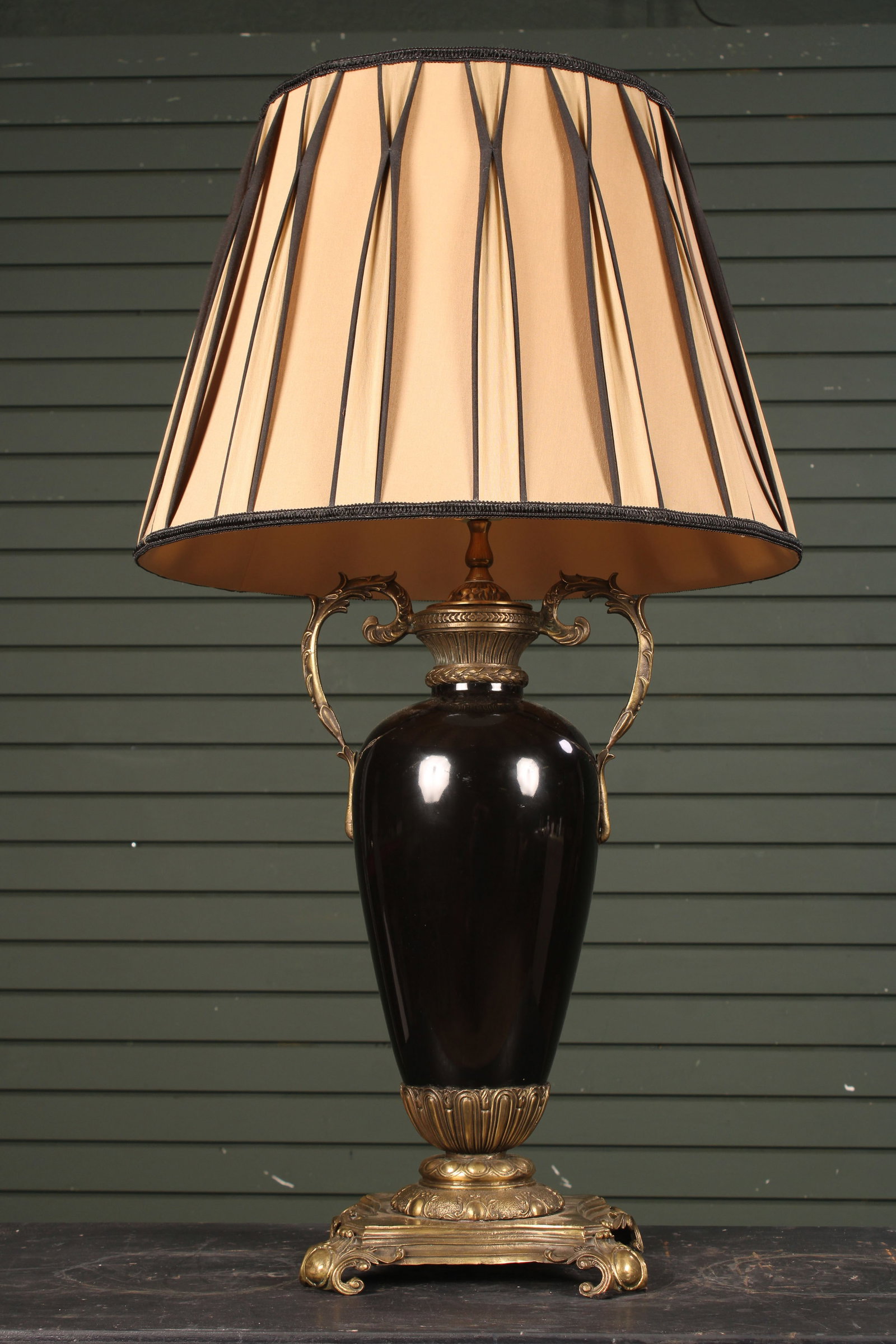 Large Metal, Bronze Lamp (1 of 7)