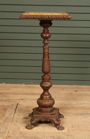 Heavy Bronze Stand, Onyx Top, Tiffany Style