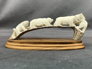 Carved Antler, Bears Parade Vignette