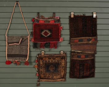 Group of 4 Tribal Saddle Bags, Torbas