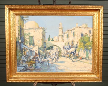 Arthur Diehl, Middle Eastern Market, Plein-Air