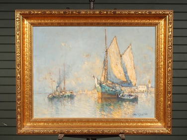Arthur Vidal Diehl (1870-1929) Maritime Painting