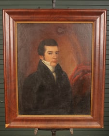 Folk Art Portrait Of Gentlemen
