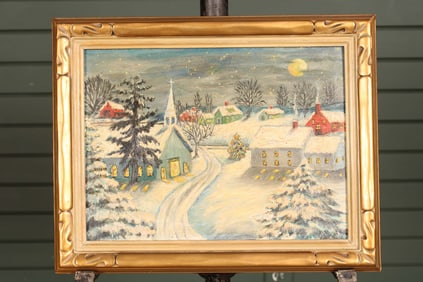 Naive Christmas Landscape, Silent Night, 1959, May
