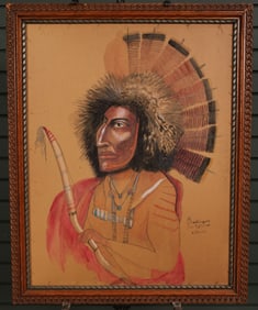 A. Romano, Sioux Warrior Portrait