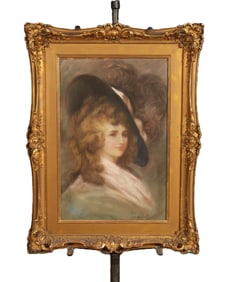 Pastel Portrait Signed Guido Buttono