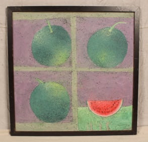 Chinese Modernist Painting, Watermelon, Z. Wang