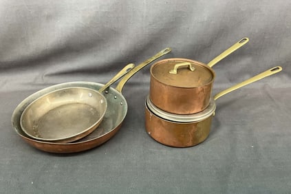 Vintage Copper Cookware Set