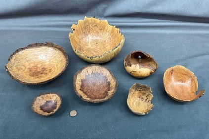 Selection of Natural Wood Bowls
