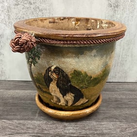 Cocker Spaniel Painted Pot, Italy