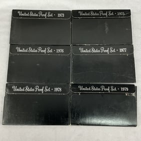 1970's U.S. Coin Currency Proof Sets, 6 each