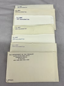 7 1970's Uncirculated U.S. Coin Currency Sets