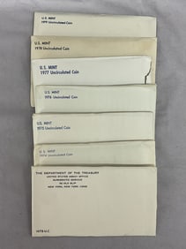 7 1970's Uncirculated U.S. Coin Currency Sets