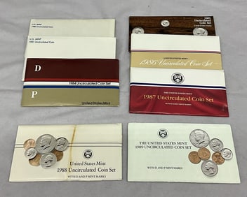 1980's Uncirculated U.S. Coin Currency Sets