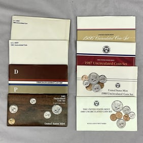 1980's Uncirculated U.S. Coin Currency Sets