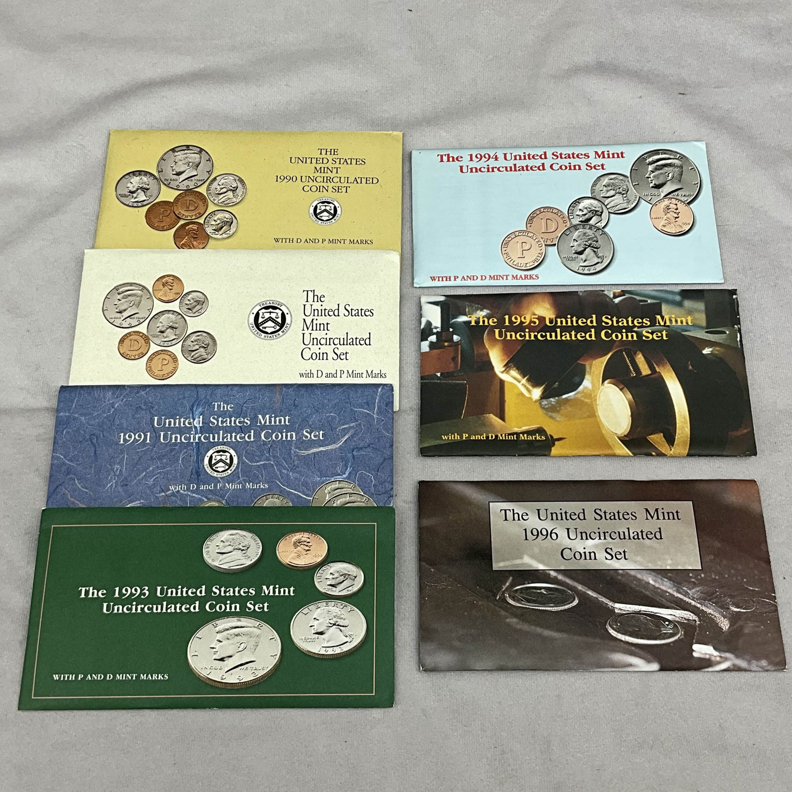 1990's Uncirculated U.S. Coin Currency Coin Sets (1 of 8)