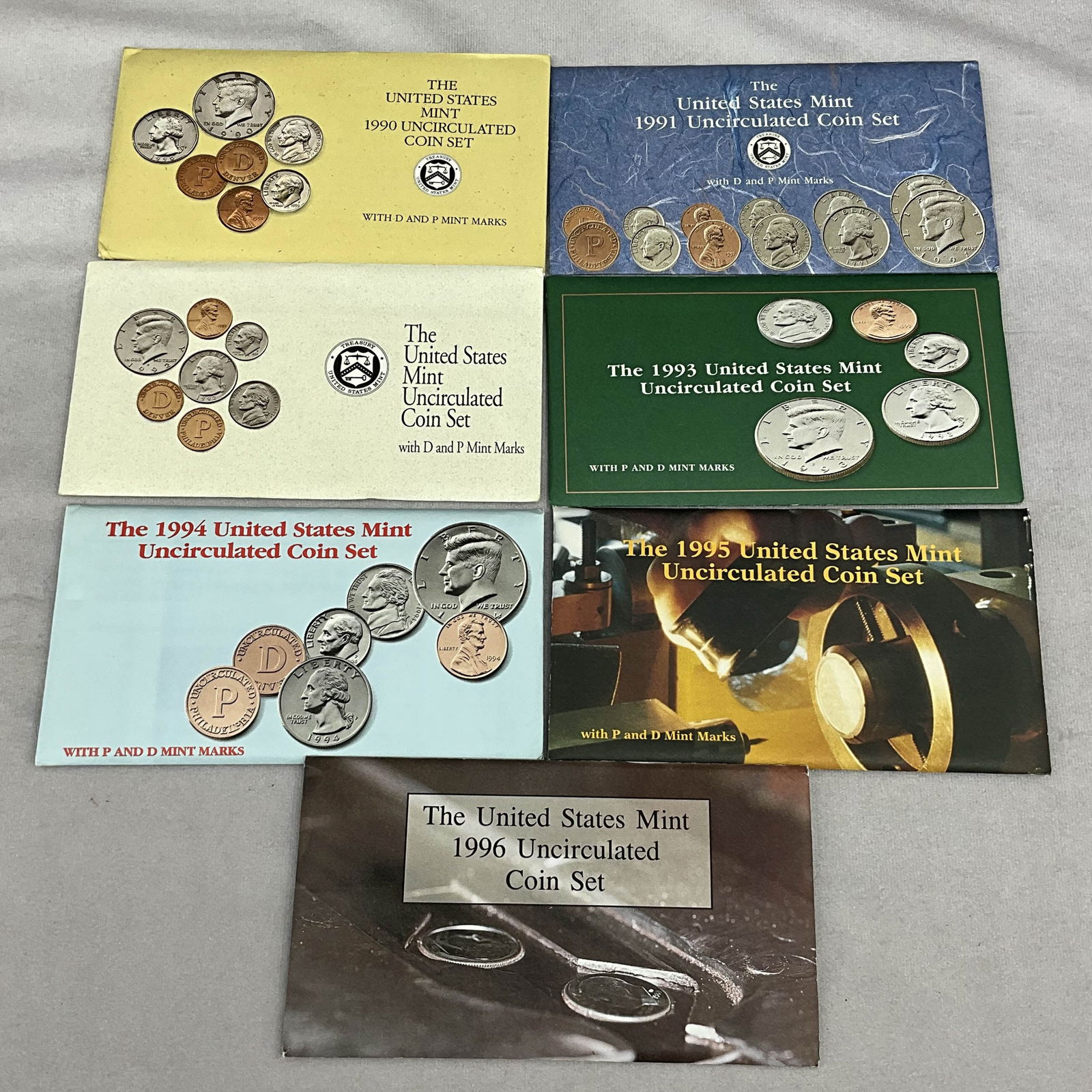 1990's Uncirculated U.S. Coin Currency Coin Sets (1 of 7)