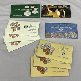 Mixed 1990's Uncirculated U.S. Coin Currency Sets