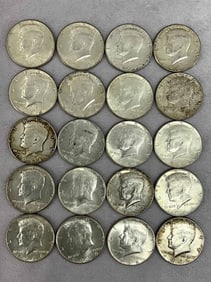 1964 JFK U.S. Coin Currency Half Dollars, 20
