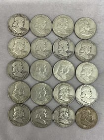 1950's & 1960's Ben Franklin Half Dollars, 20