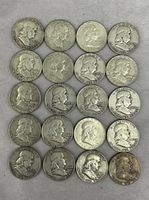 1950's & 1960's Ben Franklin Half Dollars, 20