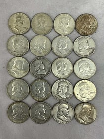 1950's & 1960's Ben Franklin Half Dollars, 20