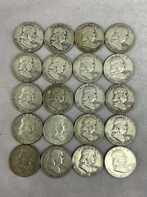 1950's & 1960's Ben Franklin Half Dollars, 20